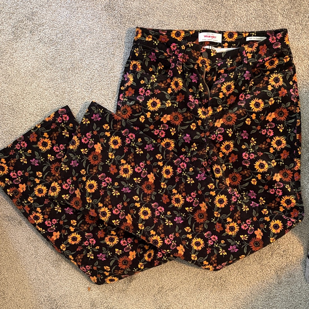 Wrangler Women's Black Floral Print Jeans